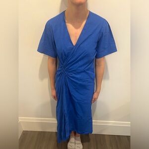 Beautiful blue alc dress Edie faux wrapped midi dress